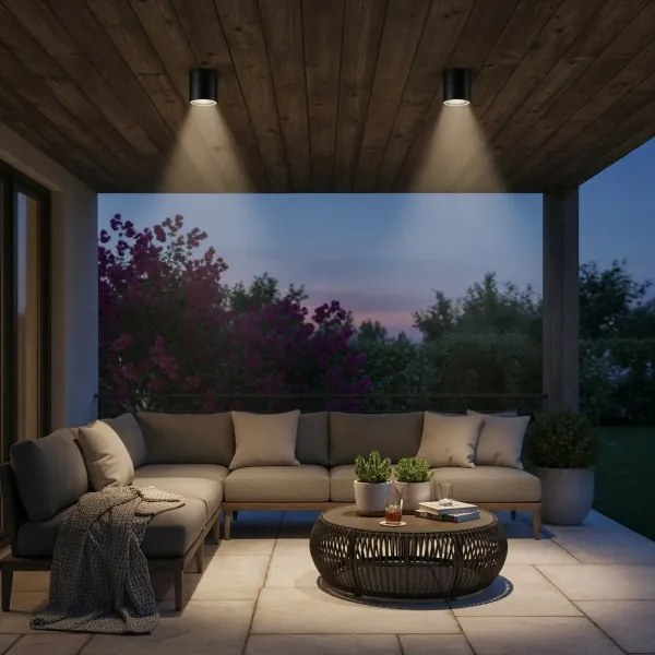 Ideal Lux - Fürdőszobai spotlámpa GUN 1xGU10/28W/230V IP44 fekete