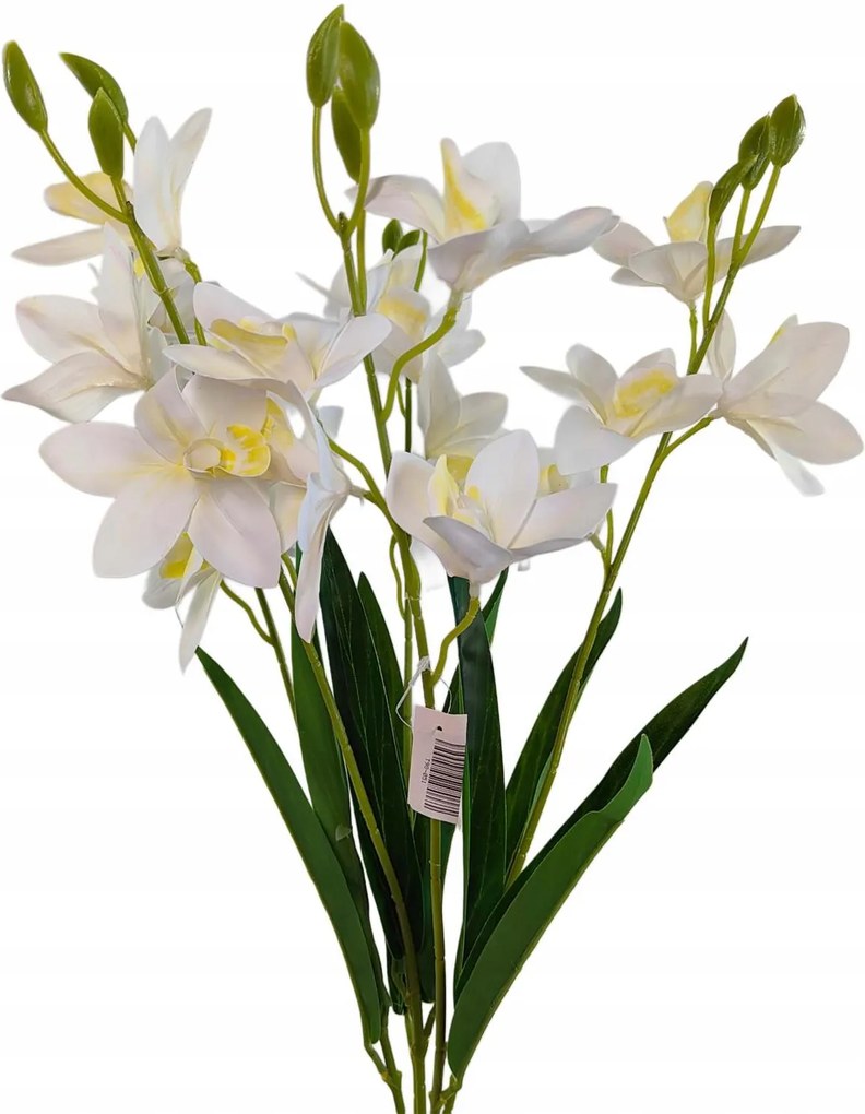 Orchidea csokor gumírozott, krémszínű