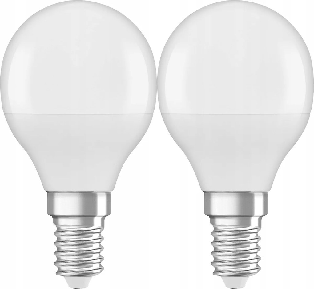 2x Led izzó E14 Golyó 4,9W 40W 4000K Osram