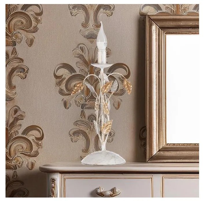 ONLI - Asztali lámpa COLLANA 1xE14/6W/230V 40 cm fehér