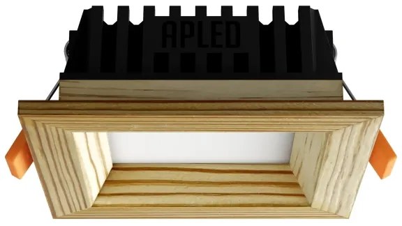 APLED - LED Lámpa SQUARE WOODLINE LED/3W/230V 4000K 9x9 cm fenyő tömör fa