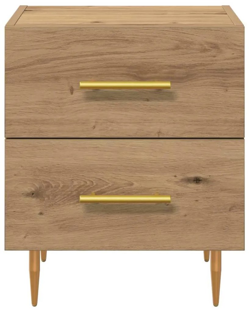 vidaXL Éjjeliszekrény 2 pcs Artisan tölgy 40 x 35 x 47,5 cm Faanyag