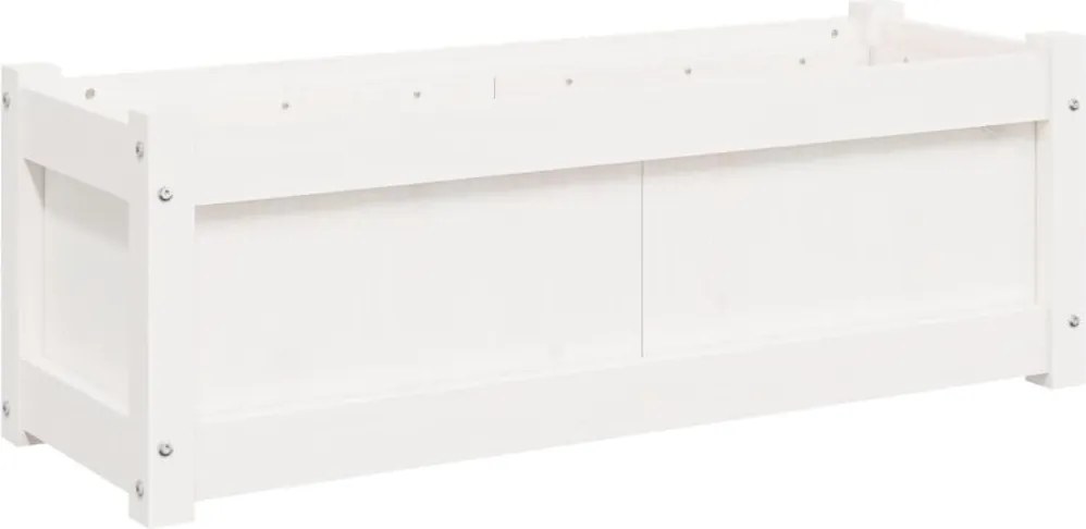 vidaXL fehér tömör fenyő kerti virágláda 90x31x31 cm