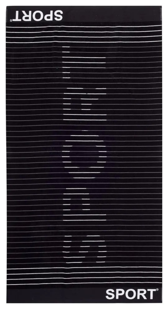 Sport Fekete strandtörölköző