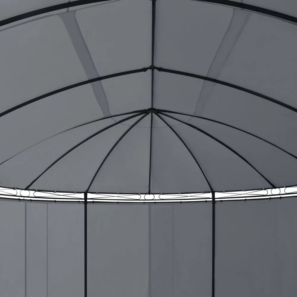 antracitszürke pavilon függönyökkel 520 x 349 x 255 cm