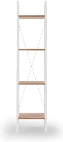 Könyvespolc NARVIK 148x34 cm fehér/tölgy sonoma