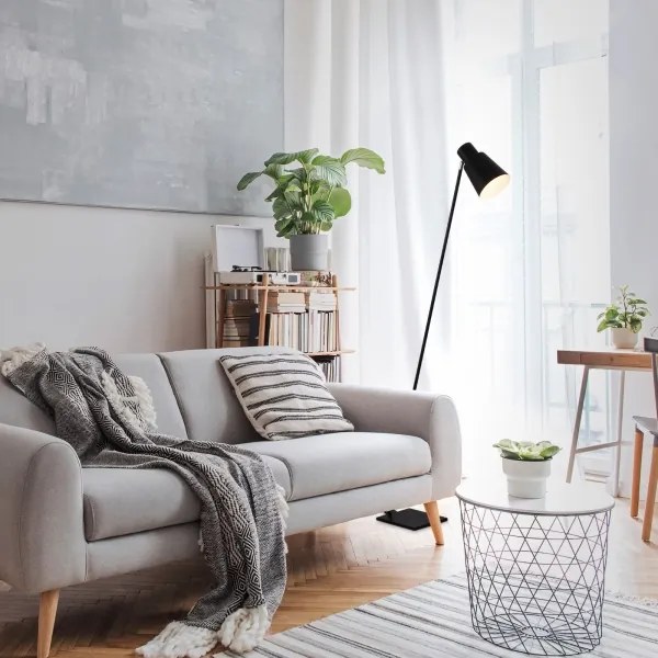 Brilo - Állólámpa 1xE27/10W/230V fekete