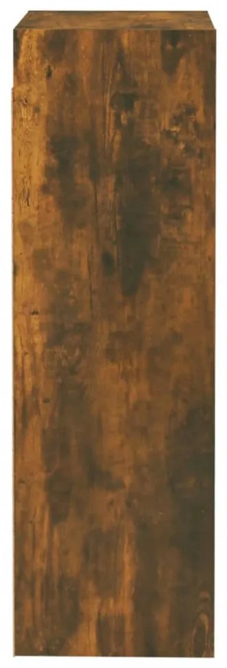 2 db füstös tölgy színű szerelt fa TV-szekrény 30,5x30x90 cm
