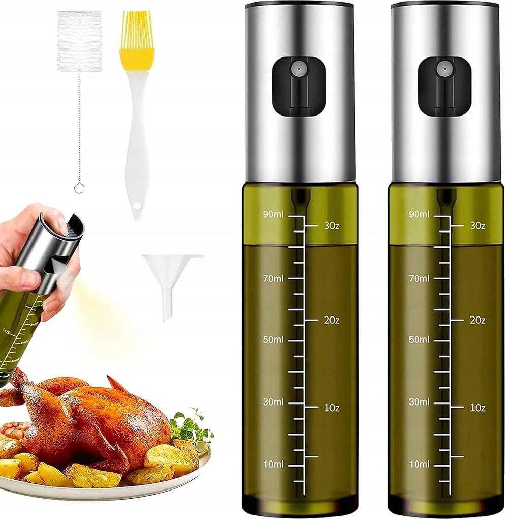 Konyhai Permetező Olaj Adagoló Üveg Spray 100 ML 2db