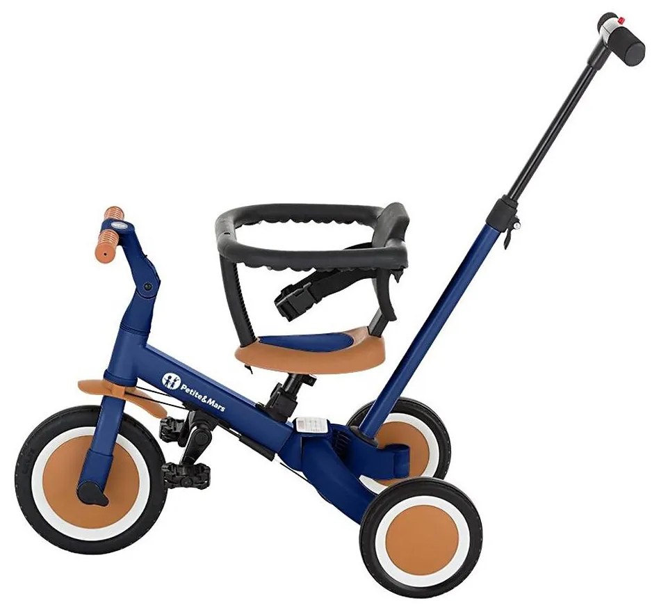 Petite&Mars PETITE&amp;MARS - Gyermek tricikli 5in1 TURBO Enigmatic Blue AG0731