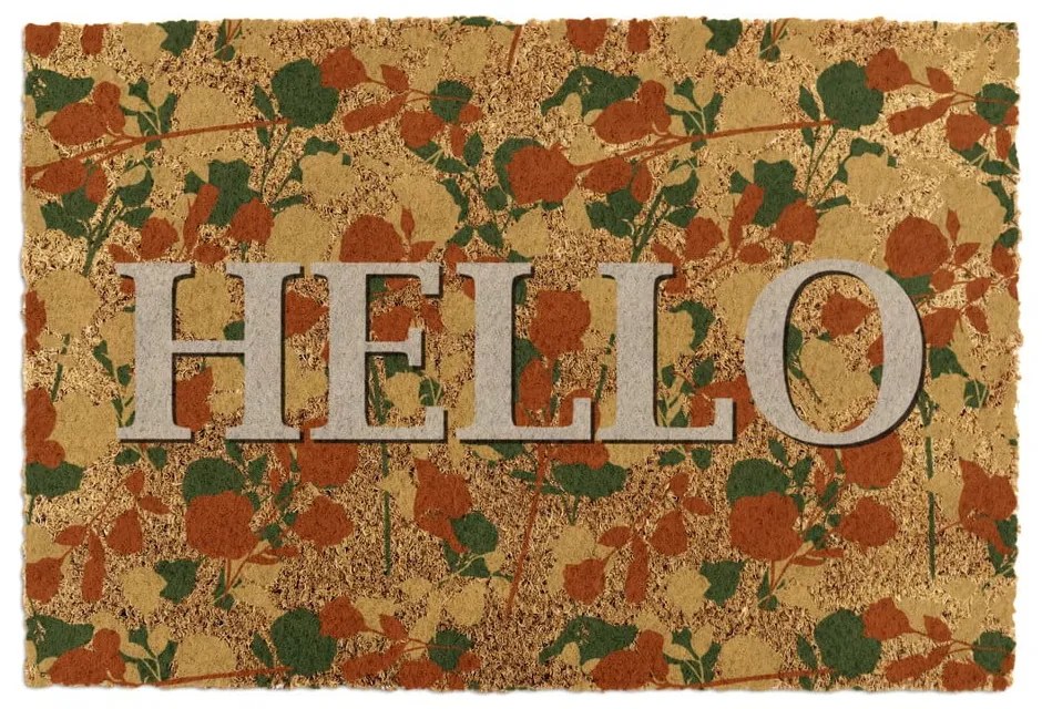 Kókuszrost lábtörlő 40x60 cm Hello Floral – Artsy Doormats