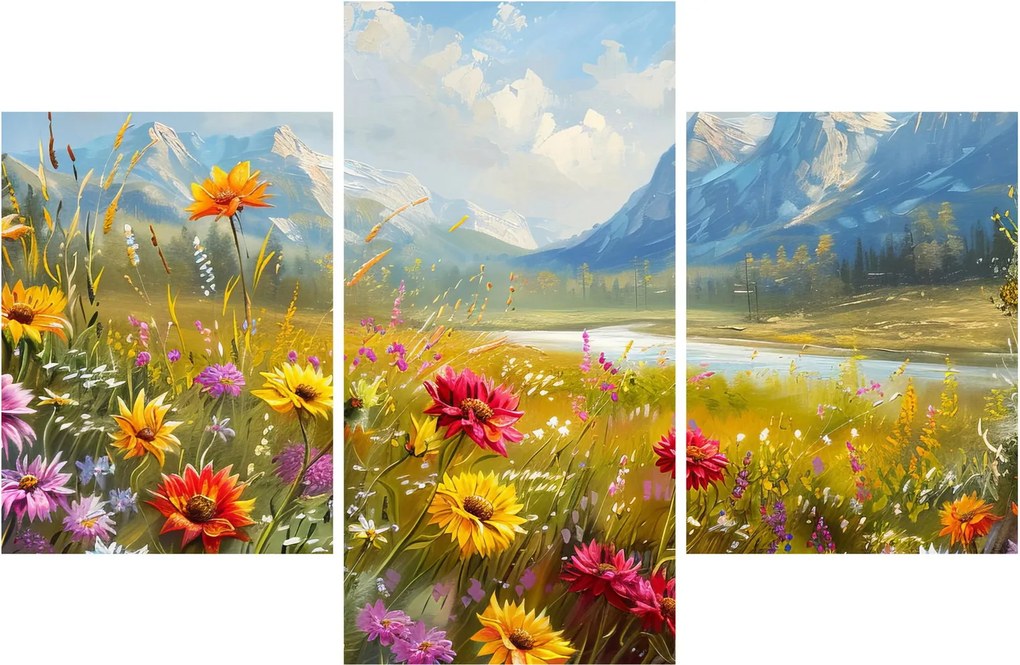 Kép - Festett táj (90x60 cm)