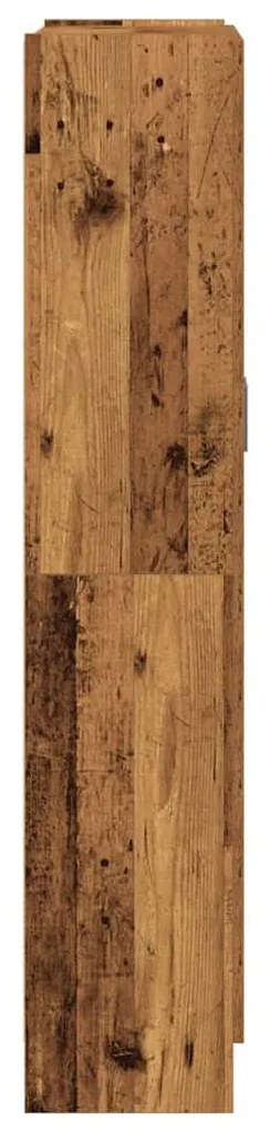 antik fa színű szerelt fa magasszekrény 82,5 x 30,5 x 150 cm