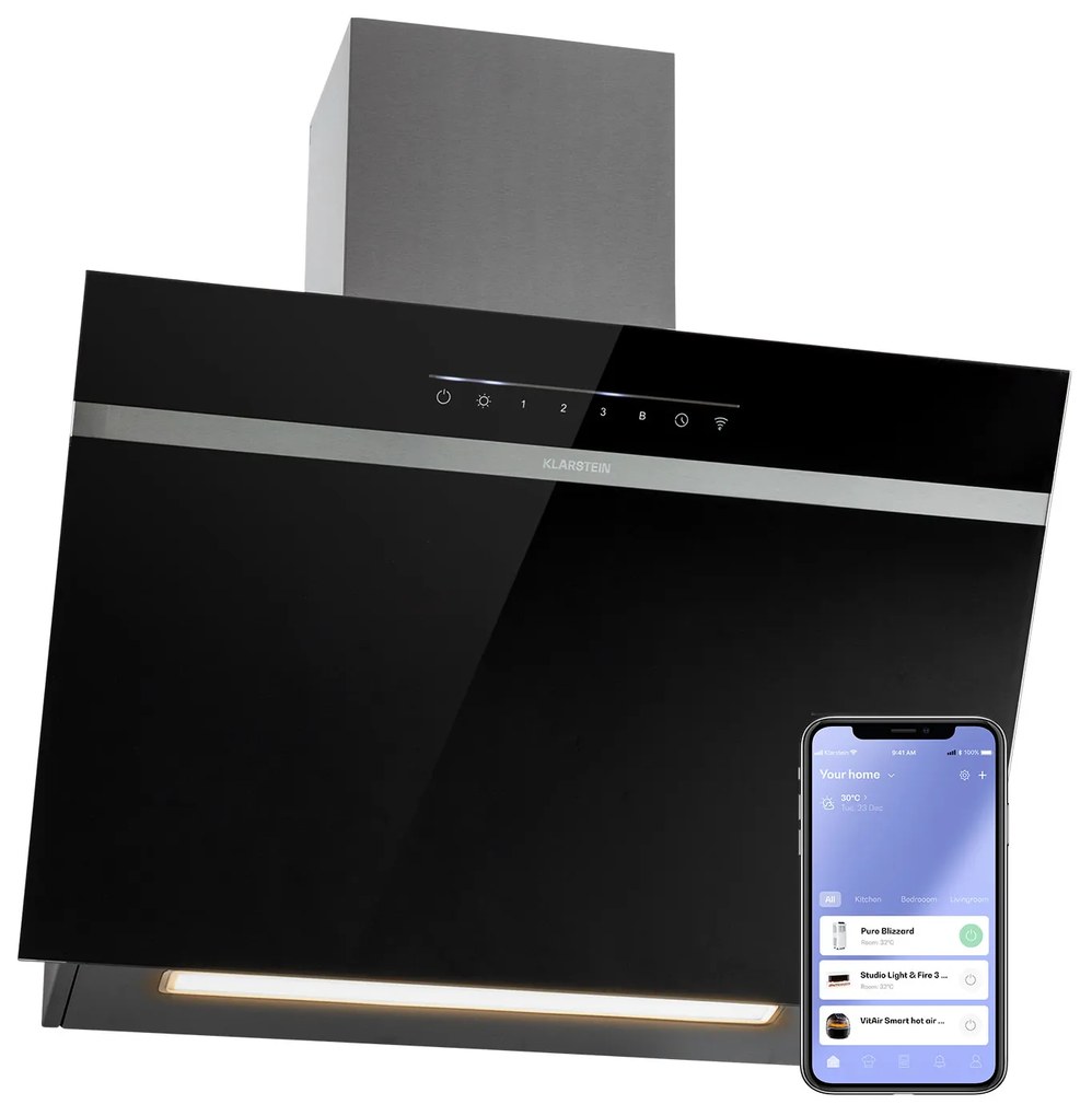 Ava 60 Smart, páraelszívó, 60cm, falra szerelhető, WiFi, A++, 515m³/ó, érintőképernyő