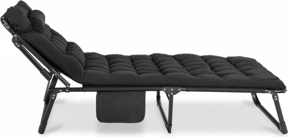 Kerti napozóágy fekete színben – SATURN