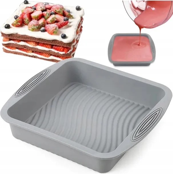 Szilikon Sütőforma Nagy Négyzet Alakú 26x24cm