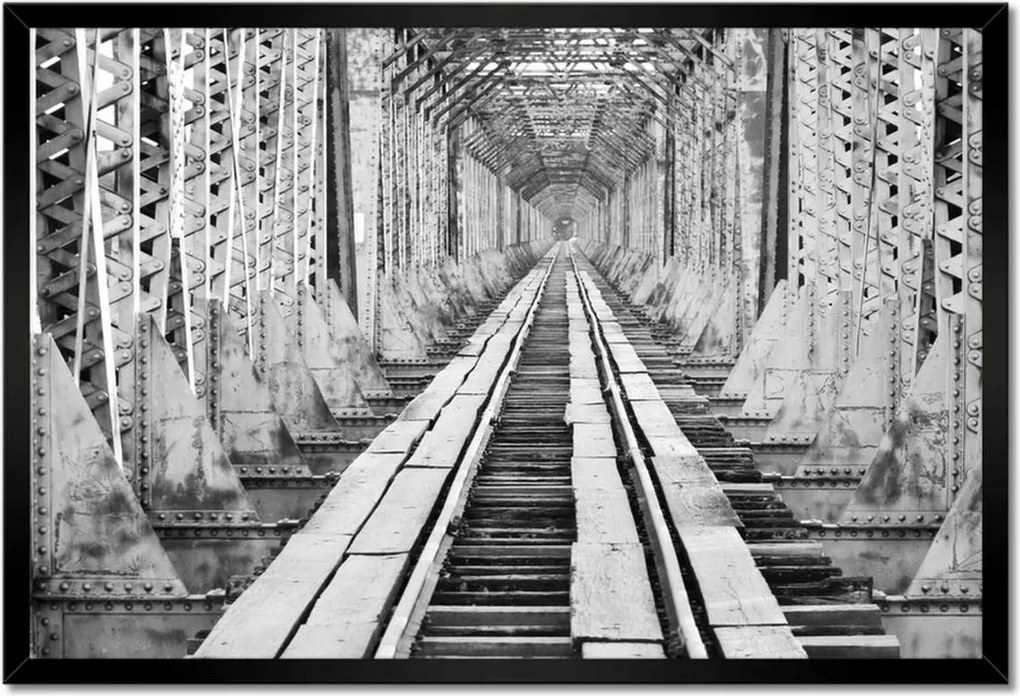 Poszterek keretben 60x40 Vasúti híd Vasút