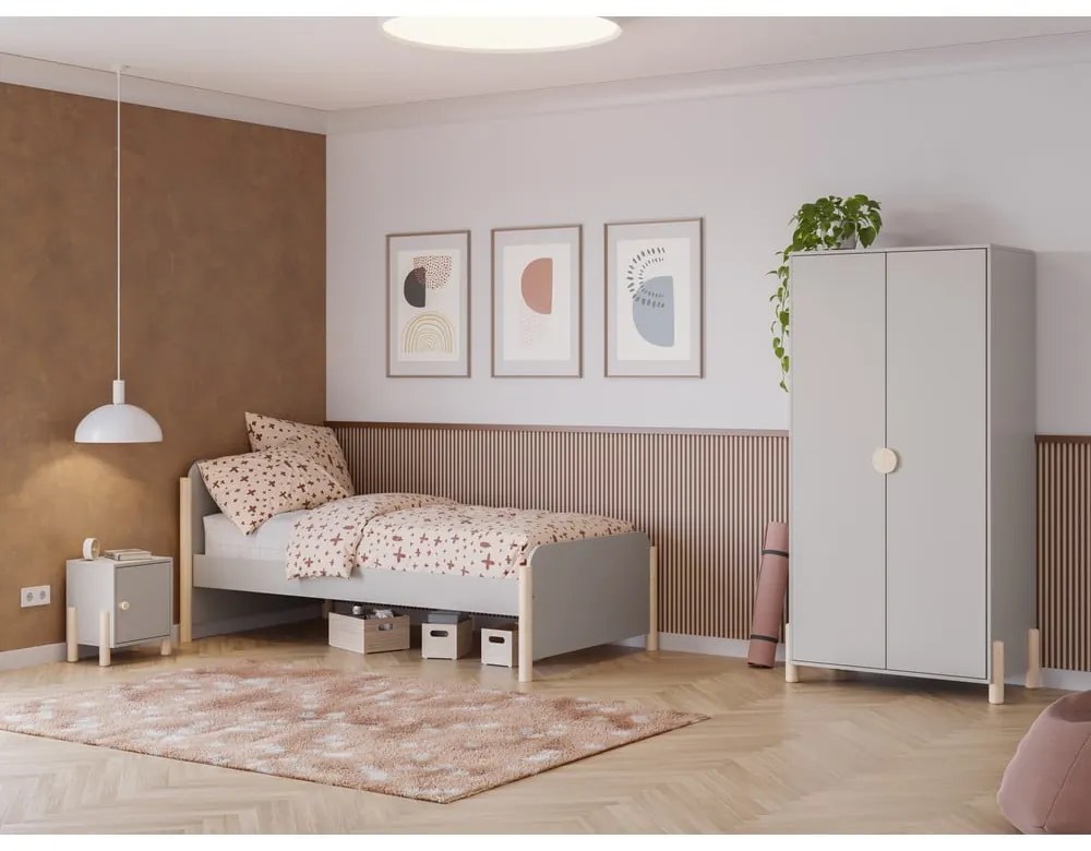 Krémszínű borovi fenyő gyerekágy 90x190 cm Enola – Marckeric