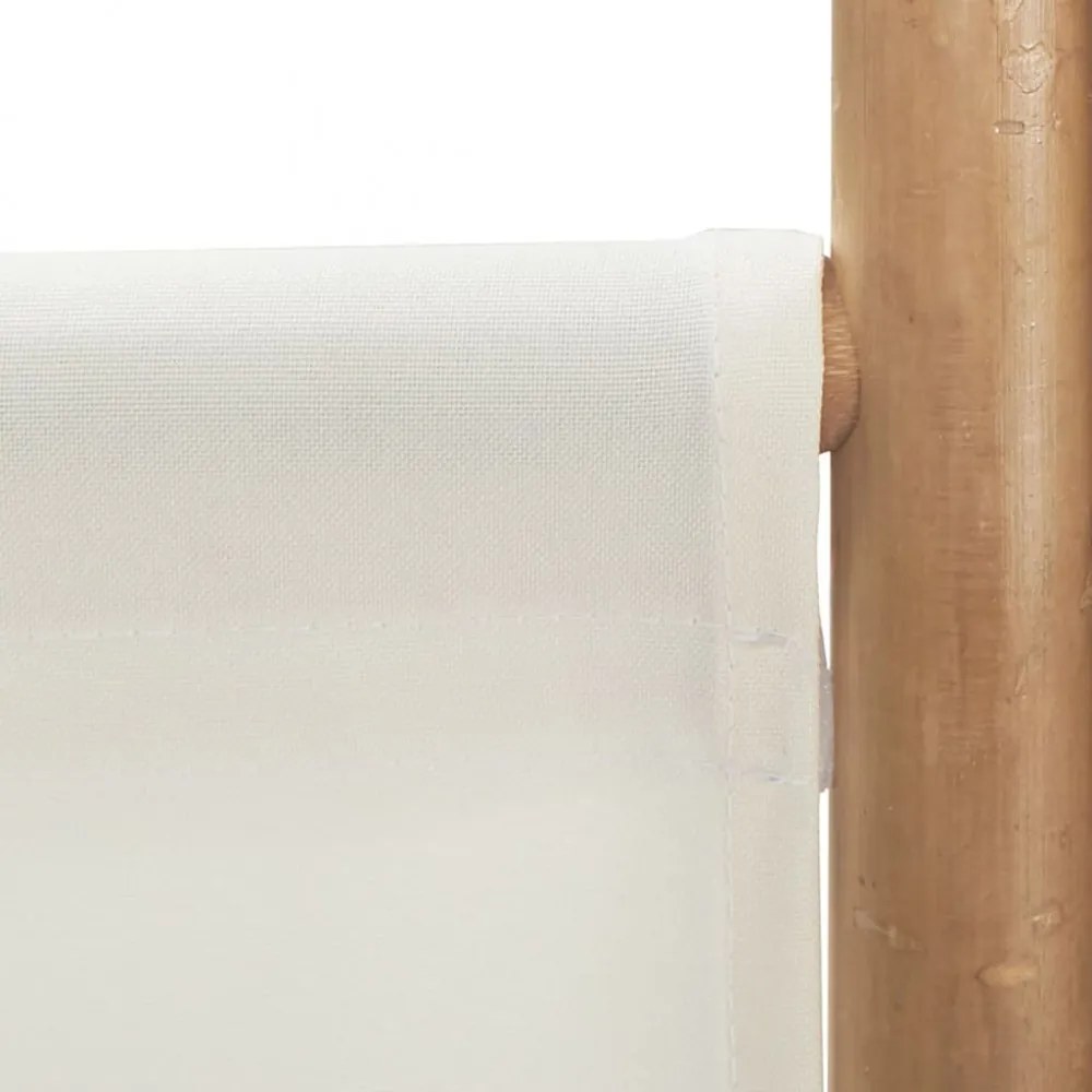 6 paneles összecsukható bambusz és vászon térelválasztó 240 cm