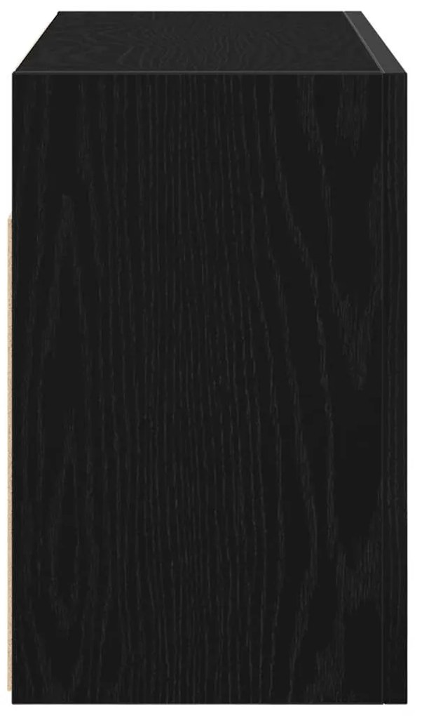fekete szerelt fa fali fürdőszobaszekrény 60x25x40 cm