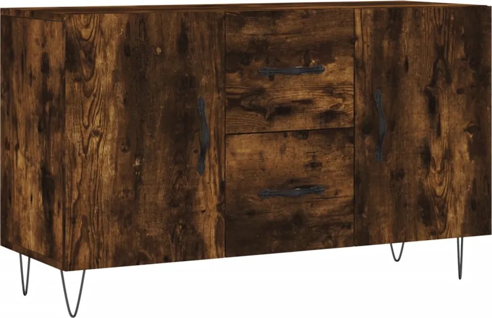 vidaXL füstös tölgy színű szerelt fa tálalószekrény 100 x 36 x 90 cm
