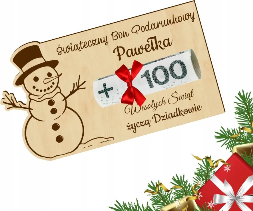 Karácsonyi ajándékutalvány pénzkártya Ajándék Karácsonyi utalvány Minták