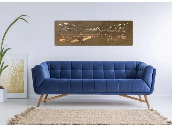 Li-Go 4778/A/4 - LED fali dekoráció LED/10W/5V 30000 mAh 120x40 cm tölgy