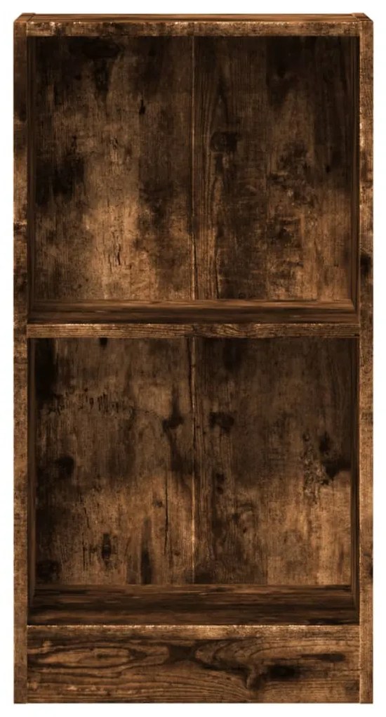 füstös tölgy színű szerelt fa könyvszekrény 40 x 24 x 76 cm
