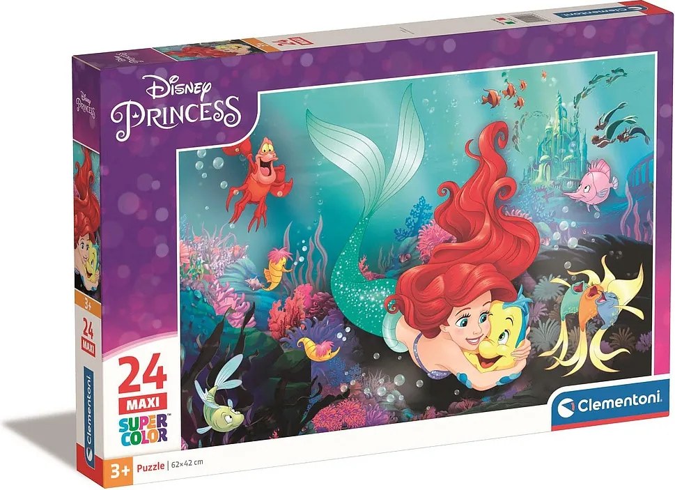 Disney Hercegnők Ariel 24 db-os maxi puzzle Clementoni