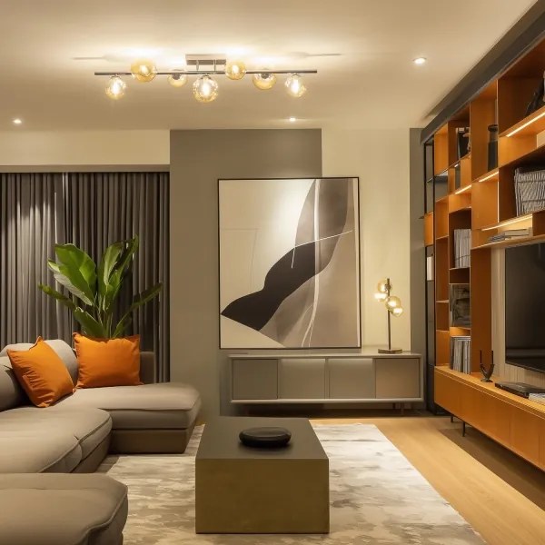 Brilagi - LED Felületre szerelhető csillár MILLA 7xG9/3W/230V fényezett króm/arany