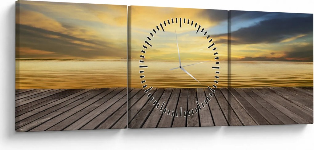 Kép - Kilátással rendelkező móló (órával) (90x30 cm)
