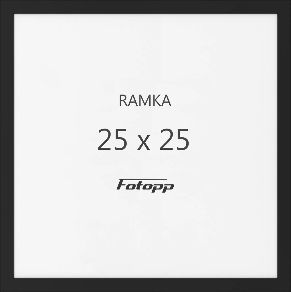 Négyzet alakú képkeret Fekete 25x25 négyzet