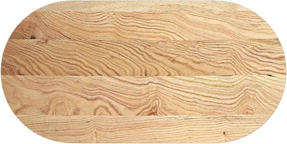 vidaXL tömör akácfa ovális alakú asztallap 120 x 60 x 4 cm