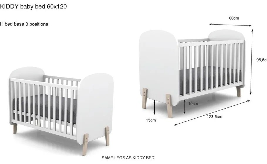 Kiddy kiságy, 60 x 120 cm - Vipack