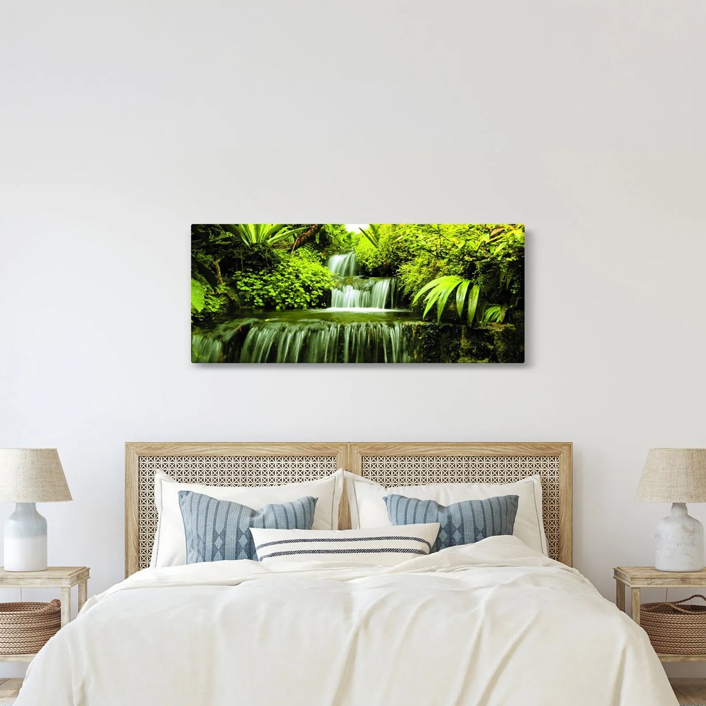 Kép - Indonéziai vízesések (120x50 cm)