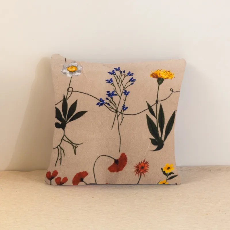 HERBAR bézs mikroplüss párnahuzat 45x45 cm