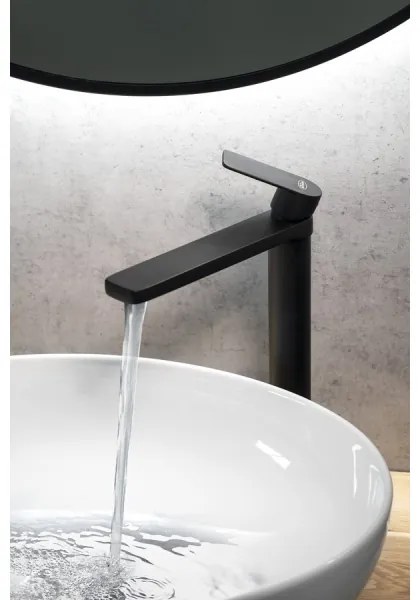 Aqualine - Mosdócsap DAPHNE 29 cm matt fekete