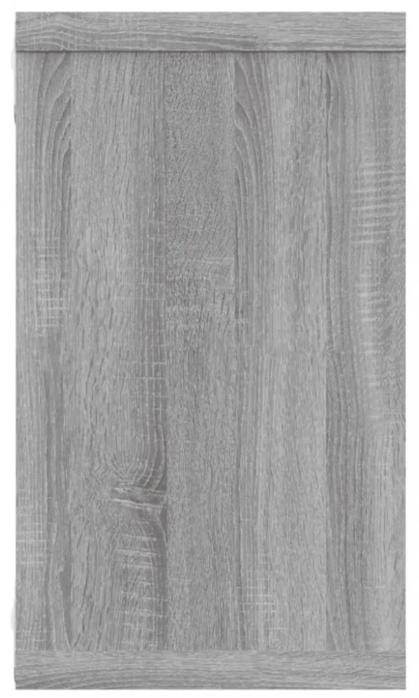 2 db szürke sonoma színű szerelt fa fali kockapolc 80x15x26,5cm