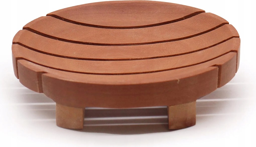 Kerek fa szappantartó