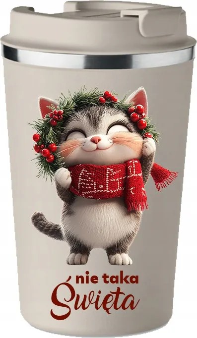 Thermo bögre karácsonyi ajándék nem olyan karácsonyi vicces cica tél