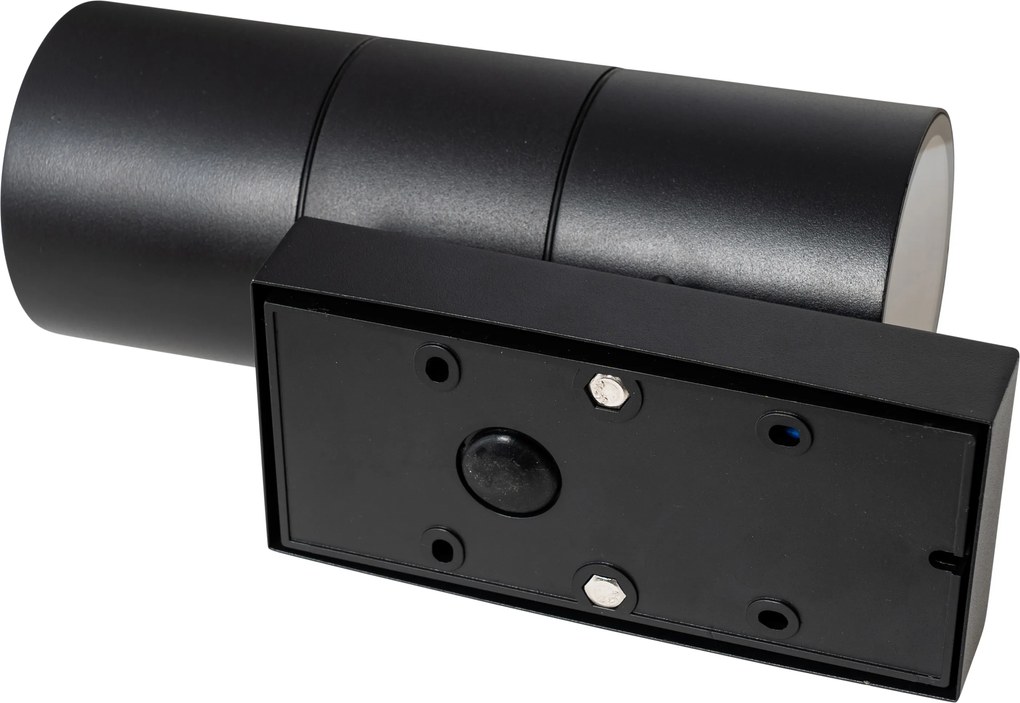 Kültéri fali lámpa fekete 2 fényes AR70 mozgásérzékelővel - Duo