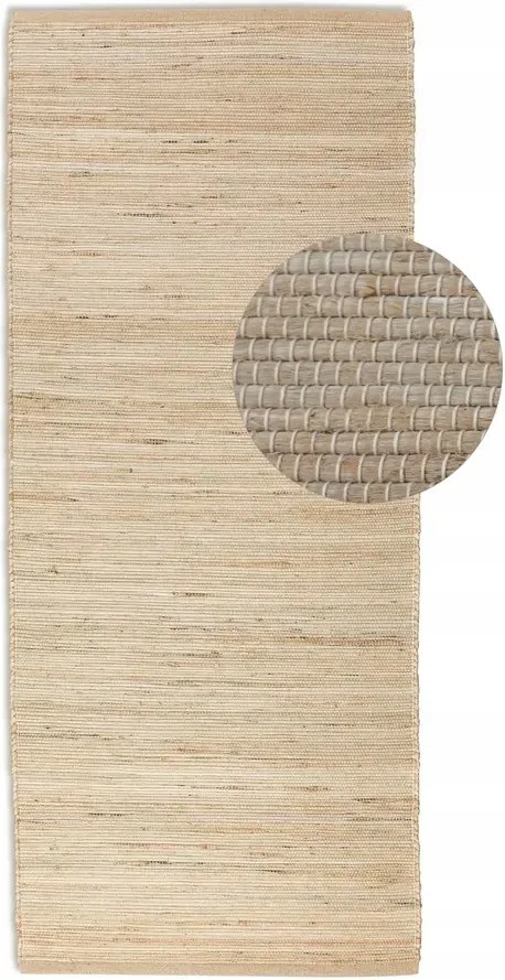 Juta járda a nappaliba 80x200cm,bézs natúr juta szőnyeg