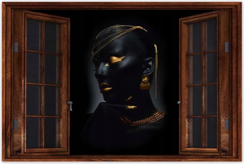 Poszterek 120x80 Aranyozott arc