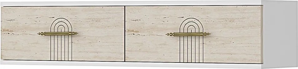 Ida komód, fehér-travertin, 120 cm – TR555CHM1652