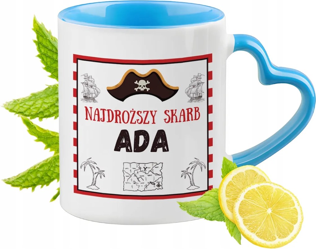 Kék bögre szív alakú füllel Ady számára Ideális Ajándék