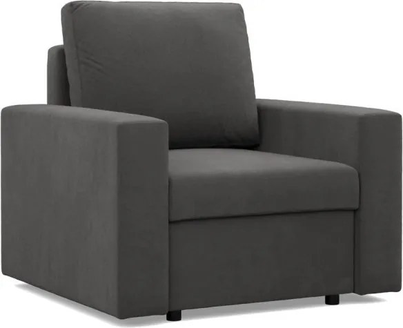 Zeus fotel, egyenes kartámasz, szövet anyag, hab töltet, szürke