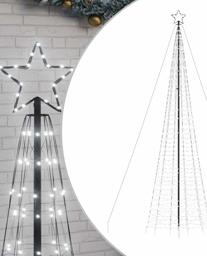 hideg fehér LED karácsonyfa tüskékkel 1534 LED 500 cm