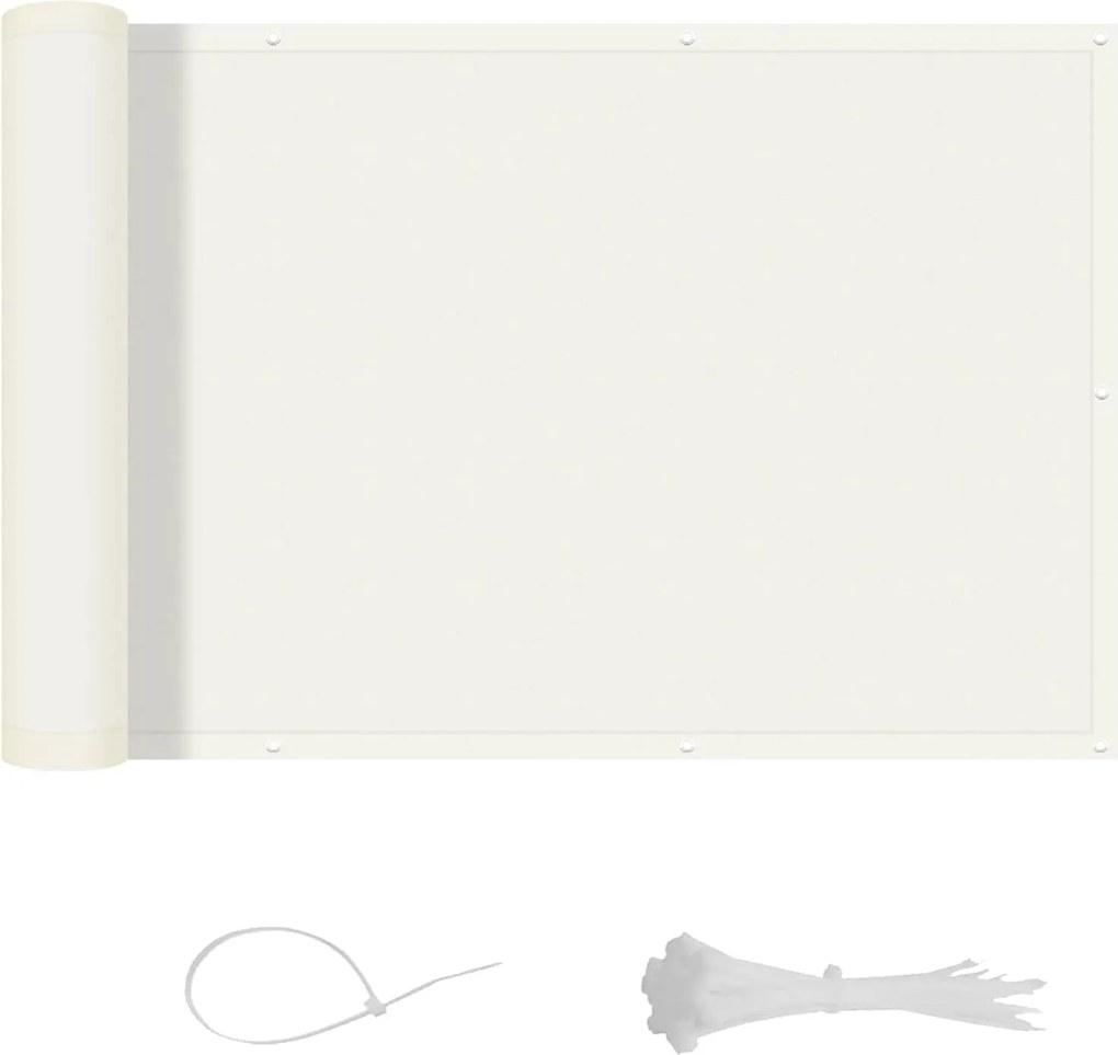 Axt Shade Erkélyvédő, szőnyeg 90 x 600 cm szövet, Fehér