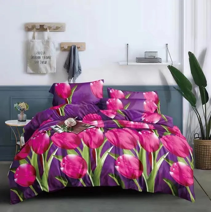 TULIP lila mikroszálas ágyneműhuzat Ágyneműhuzat mérete: 70 x 80 cm | 140 x 200 cm