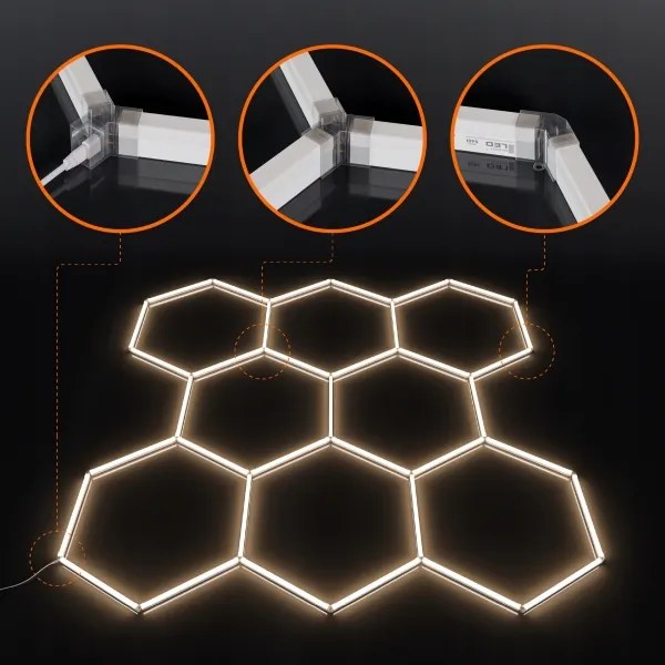 LED mennyezeti lámpatest LED/350W/85-265V 4000K 313x298 cm CRI 90 IP44 fehér